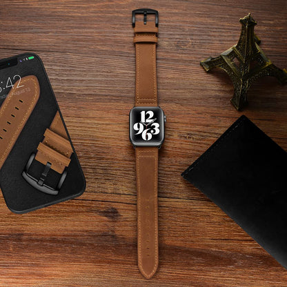 CINORS Extra Large Leather Band Compatible with Apple Watch Series 11 10 46mm Ultra 3 2 1 49mm Vintage Big XL Replacement Strap for iWatch Ultra 9 8 7 45mm Series 6 SE 5 4 3 2 1 42mm 44mm Men, XXL