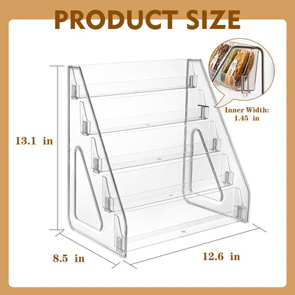 GYSLEOT Acrylic Cookie Display Stand, 5-Tier Clear Tiered Dessert Stand for Bakers Vendors, Professional Display Riser for Craft Fairs, Market Booths & Retail, Cupcake Pastry Holder Organizer