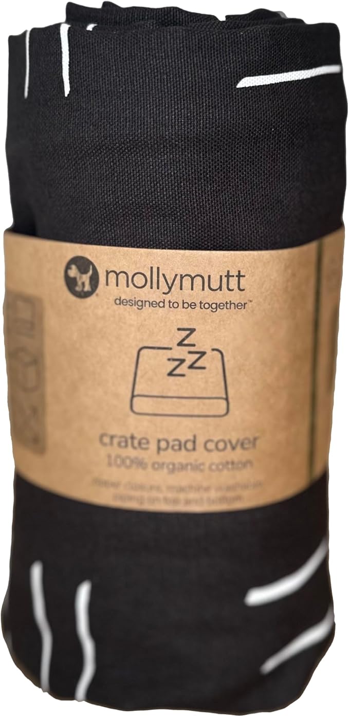 Molly Mutt Dog Crate Pad Cover, 100% Cotton Canvas Cover for Dog or Puppy Crate Bed, Durable, Washable, and Free of Harmful Chemicals, Pre-Shrunk, 24"x18"x2.5", Dreams