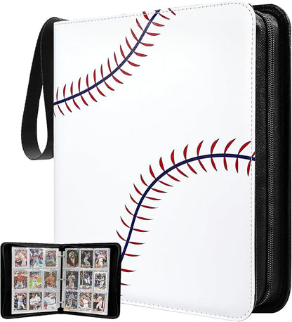 TLAZZ 990 Pockets Baseball Card Binder, Trading Card Collection Binder with 55 Removable Sleeves, Double Sided Pocket Sports Card Binder for MTG TCG Game Card