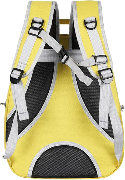 Gralara Bird Backpack Carrier for Parrots with Window for Small and Medium Birds, Yellow
