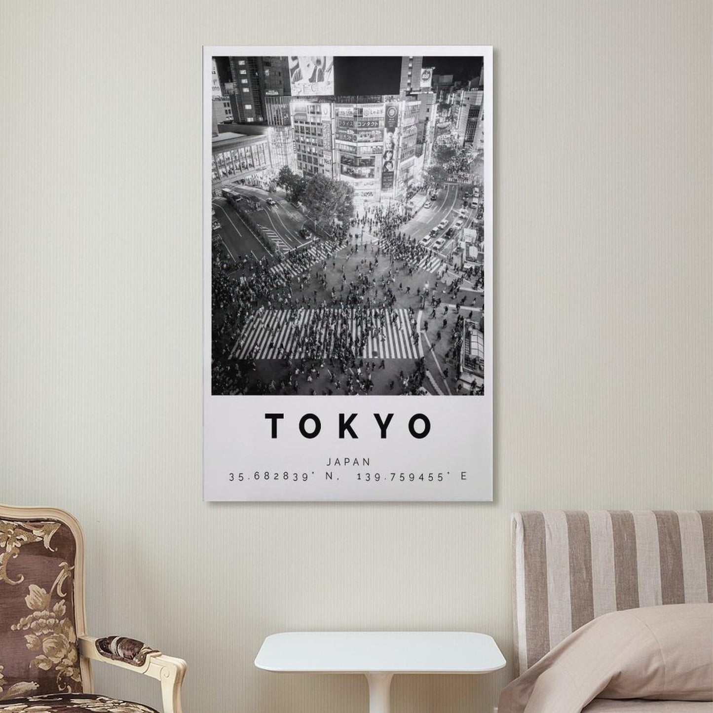 JHXNJDPOST Tokyo Black And White Urban Scene Poster Canvas Wall Art Aesthetic Decorative Painting Living Room Restaurants, Pool Halls And Hotelsstyle-1 12x18inch(30x45cm)