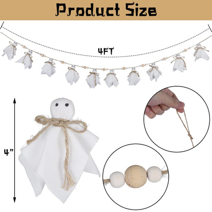 Ghost Garland&Light Up Halloween Bat Wall Decor