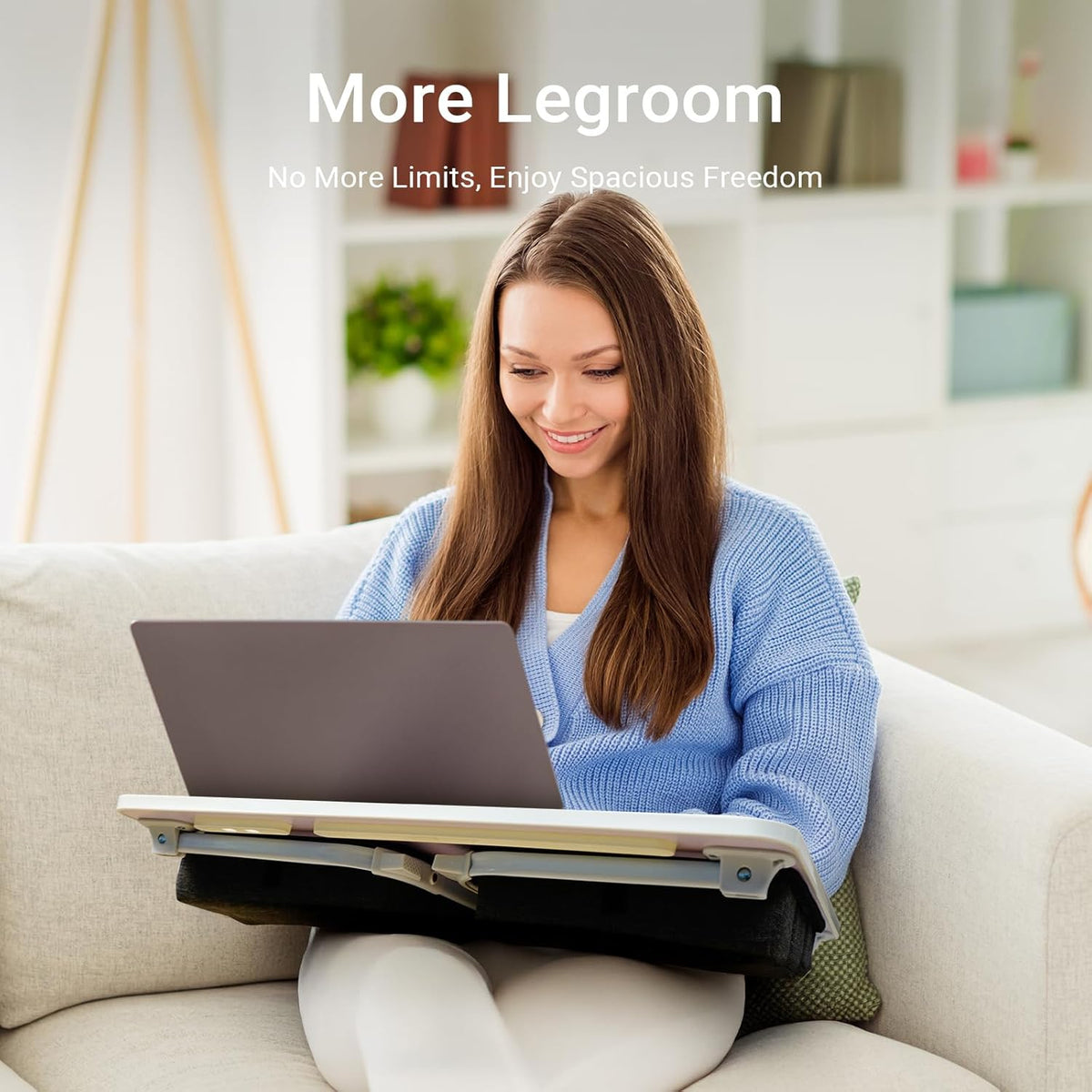 Lap Desk for Laptop with Cushion,Folding Laptop Desk for Bed,Bed Desk,Portable Computer Lap Desk,23.62"*15.74",Grey