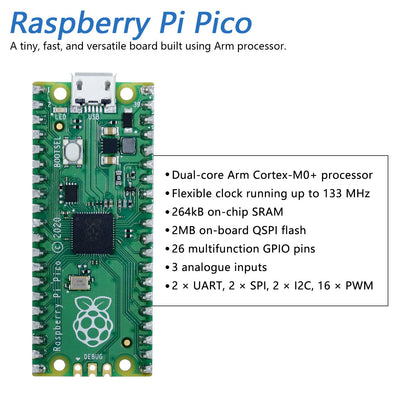 Freenove Bipedal Robot Kit for Raspberry Pi Pico (Included) (Compatible with Arduino IDE), LED Matrix Expressions, Obstacle Avoidance, Colorful Lights, Buzzer, Speaker, App