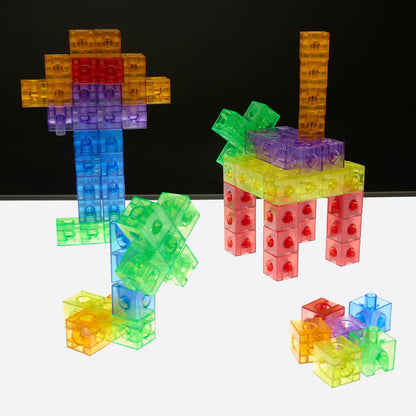 Excellerations Translucent Linking Cubes - 200 Pieces