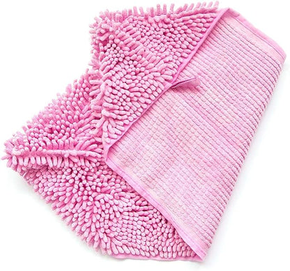 Dog Towel - Microfiber Super Shammy with Hand Pockets, Ultra Absorbent Quick Dry Pet Bath Towels for Small, Medium, Large Dogs and Cats (Medium, 24'' x 14'', Pink)