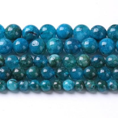 12MM 32PCS Blue Apatite Spacer Loose Beads for Jewelry Making DIY Bracelet Necklace