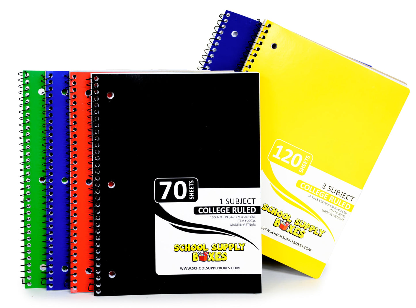 School Supply Boxes | Ultimate High School & College Bundle (1 Box) | Back to School Essentials Kit for Students & Teachers | Includes 1" Binders, College-Ruled Notebooks, Mechanical Pencils, & More