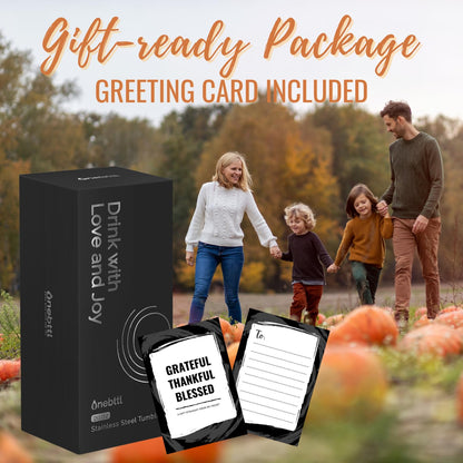 Onebttl Pumpkin Gifts for Women, Men, Cool 20oz Stainless Steel Skinny Tumbler with Lid & Straw, Unique Gift for Pumpkin Lovers - All-over Print