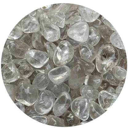 GAF TREASURES 5 Pcs Clear Quartz Tumbled Stones, Polished Natural Clear Quartz Gemstone, Clear Quartz Healing Crystals (Clear Quartz)