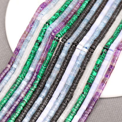 BONNY BOXX 150PCs Natural Amethyst Spacer Beads, Loose Semi Precious Flat Round Gemstone Heishi Disc Stone Beads for Beading Jewelry Making 4mm*2mm