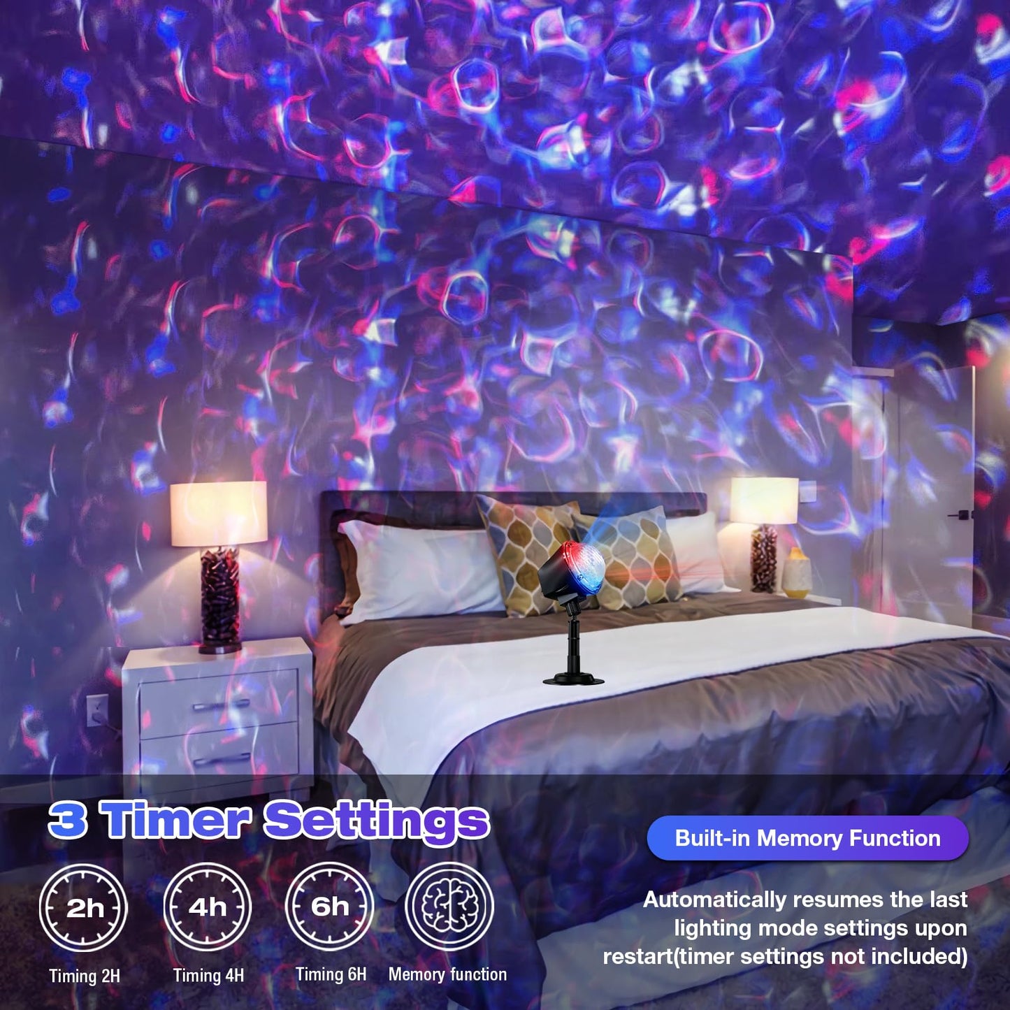 Christmas Ocean Wave Projector Light Outdoor，Halloween Water Effect Lamp