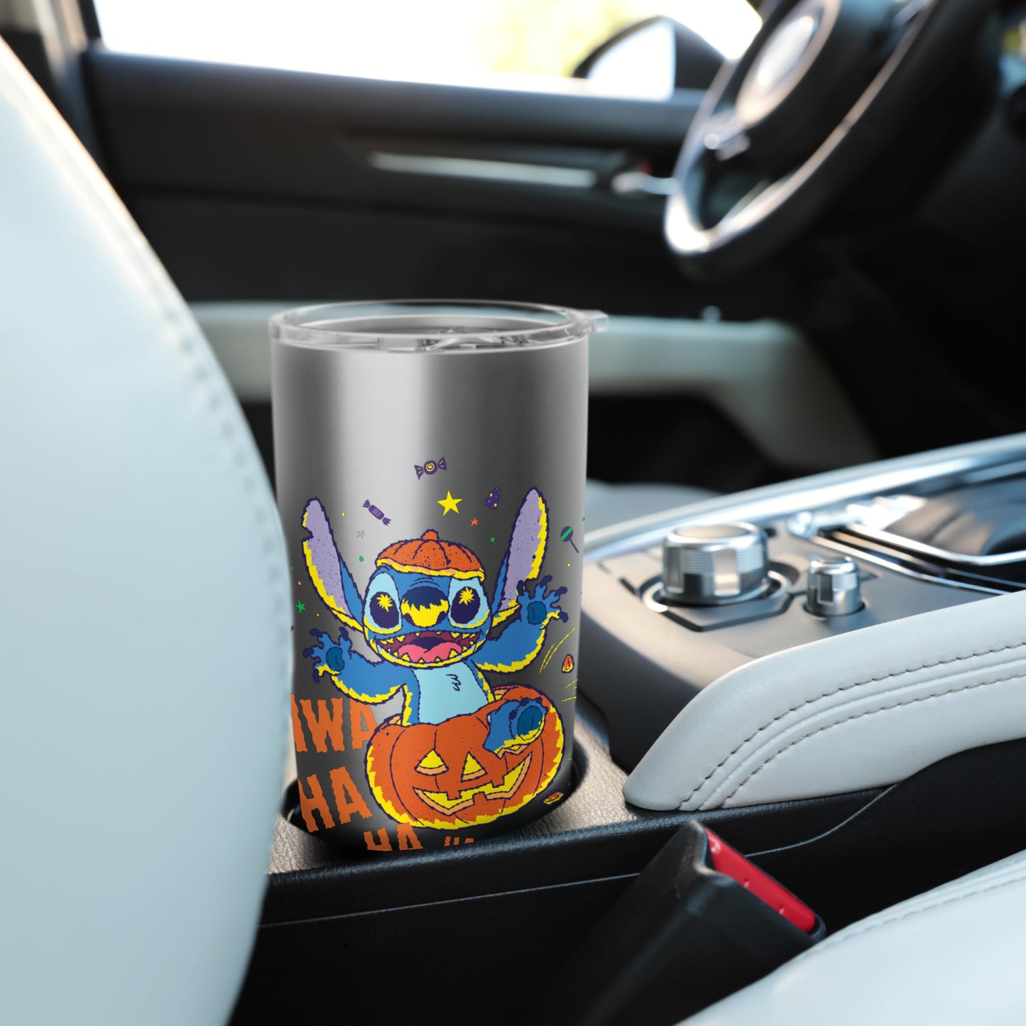 Disney Stitch Jack-o’-Lantern Surprise Mwa Ha Ha Halloween Stainless Steel Insulated Tumbler