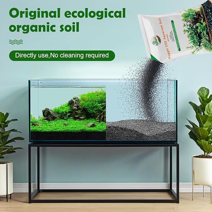 13.2Ib Aquarium Soil Water Grass Mud Fish Tank Aquascaping Aquarium Substrate Soil for Plants and Shrimps,No Need to Wash and No Muddy Water