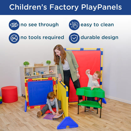 Children's Factory Replacement PlayPanel, Kids Room Divider Panel, Classroom Dividers, Free-Standing Partition for Daycare or Preschool, Cantilever Feet Not Included, Blue, Big Screen