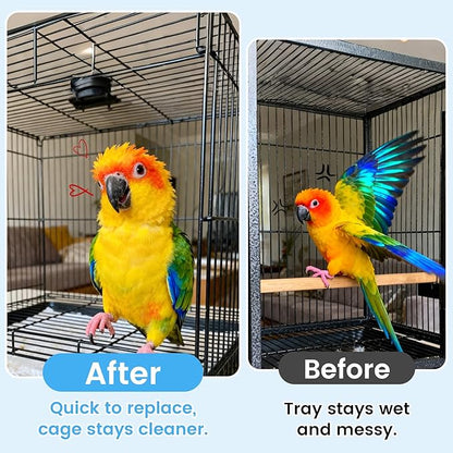 31.5x23.6in Bird Cage Liners - 200 Sheets Pre-Cut Disposable Cage Tray Liners, High Absorbent Non-Woven Pads for Parrots, Cockatiels and Small Animals