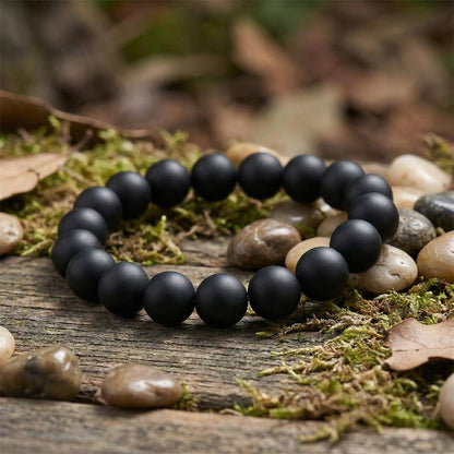 Yochus 60pcs Black Matte Onyx Agates Beads，6mm Healing Power Natural Stone Round Loose Beads for Jewelry Making Earring Necklace DIY Crafts