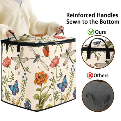 Dawuyu 2pcs storage bags for bedding,blanket organizer with zipper 95L