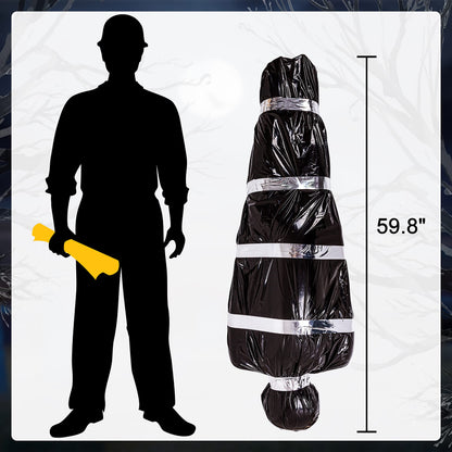 Lvdeer Halloween Decorations Outdoor Body Props - Scary Fake Corpse in Bag Hallowmas Prop Creepy Haunted House Decor (Requires Assembly)