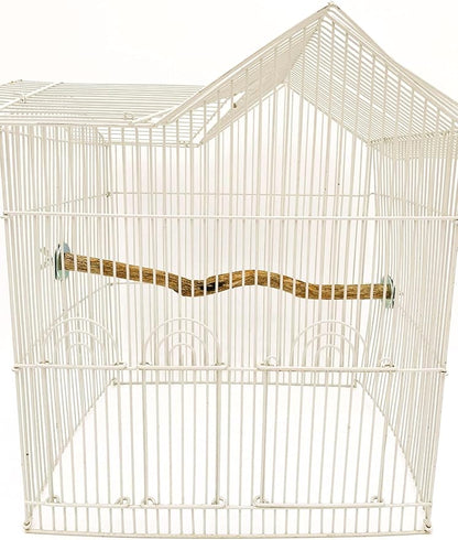 Polly's Full Length Hardwood Cage Perch for Parakeets, Cockatiels, Cockatoos, Macaws, and Other Birds (16")