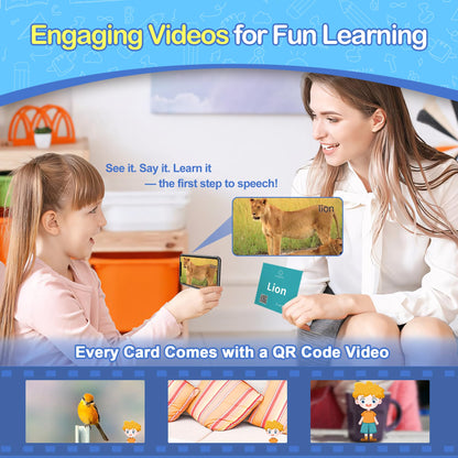 ALSOLIFE 301 Noun Flash Cards for Toddlers, 4-Level Vocabulary Builder Real Life Picture Card for Speech Therapy and Toddler Learning, ABA Therapy Materials, Autism Learning Materials, ESL Teaching