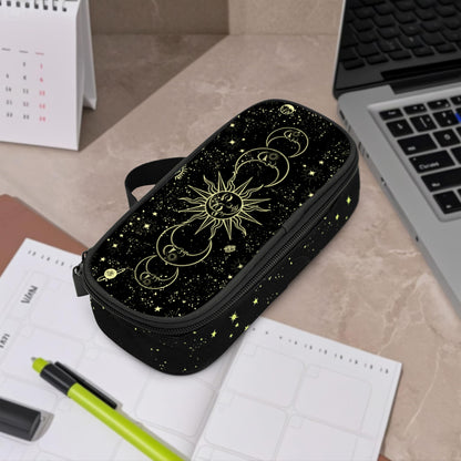 Droerfes Moon Sun Pencil Case Pencil Pouch Large Capacity Pen Bag School Office Organizer Stationery Storage Box For Girls Boys Teen Kids