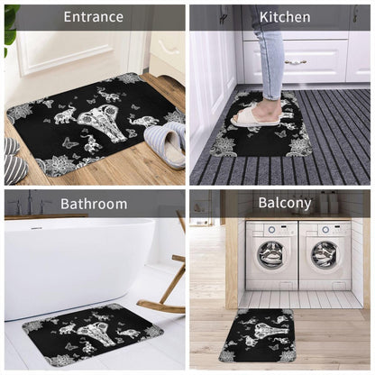 Elephant Carpet Playmat Rug 20"X32",Non-Slip Soft Living Dining Room Rug for Front Door Entrance Outside Doormat