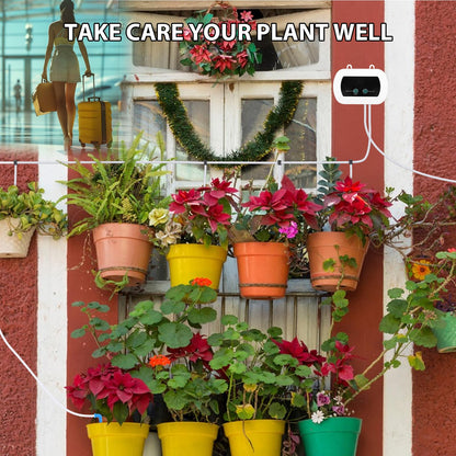Smart Automatic Watering System Plant Waterer Drip Irrigation Kit Programmable Timer 400ml Flowrate for Indoor Outdoor Garden Farm ABS 10m Hose 10 Potted Plants