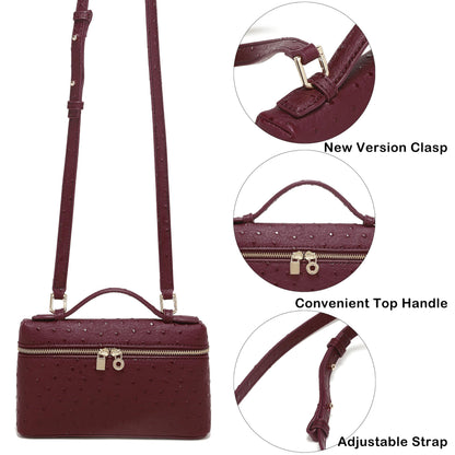 Rejolly Crossbody Bag for Women Small Pouch Top-Handle Leather Bag Designer Shoulder Handbag Quiet Luxury Trendy Purse