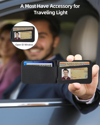 ExtreLife for Magsafe Wallet with Airtag Holder, Magnetic Wallet for iPhone 17/16/15/14/13/12 Series, 9-Card Holder, Open ID Window, Adjustable Stand, RFID Blocking, Black-B
