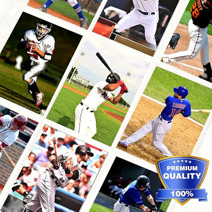 50 Pack 9 Pocket Card Sleeves Binder Sheets, Holds 900 Cards, Trading Card Sleeves for 3 Ring Binder, Protective Pages Sheets for Baseball, Football, Business, Game Cards