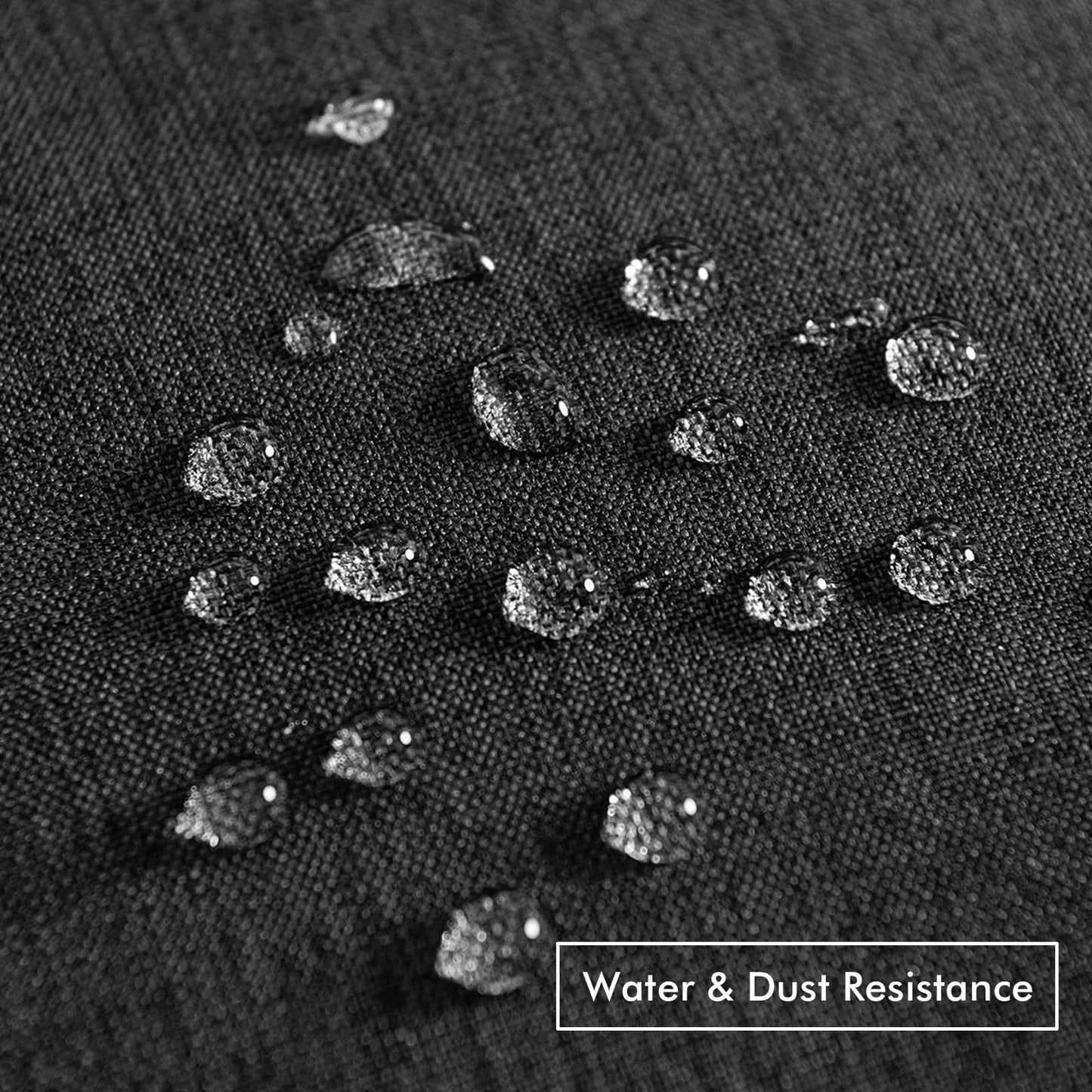 MIULEE Pack of 2 Decorative Outdoor Solid Waterproof Throw Pillow Covers Faux Linen Garden Farmhouse Cushion Cases for Halloween Tent Balcony Couch Sofa 18x18 Inch Black