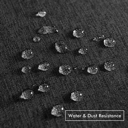 MIULEE Pack of 2 Decorative Outdoor Solid Waterproof Throw Pillow Covers Faux Linen Garden Farmhouse Cushion Cases for Halloween Tent Balcony Couch Sofa 18x18 Inch Black