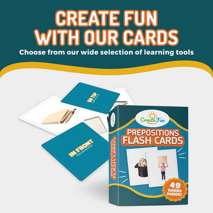 49 Preposition Vocabulary Builder Flash Cards Vol 1 Includes 7 Picture Card Prepositions with 5 Sequencing Learning Games for Kids, Parents, Teachers, ESL, Speech Therapy, Autism, ABA and Homeschool