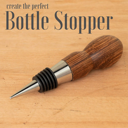 Savannah Classic Chrome Style Bottle Stopper with 3/8" x 16 tpi Threaded Post For Attaching Hand Made or Lathe Turned Handles (10 Chrome Stoppers)