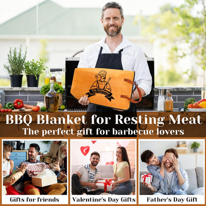 Frienda 21" BBQ Meat Resting Bag with 50 Sheets Butcher Paper, Insulated BBQ Blanket for Brisket, Leakproof Thermal Cooler Bag, Father's Day Smoker Accessories Grilling Gift for Men Dad(Yellow)