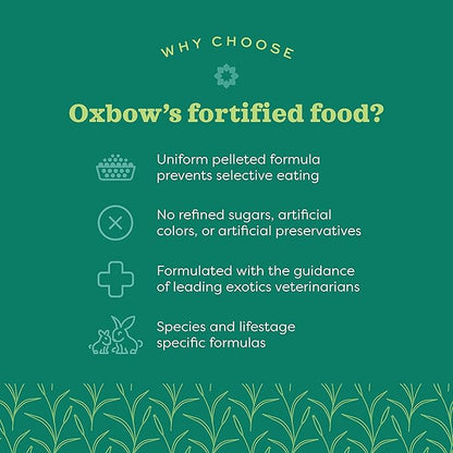 Oxbow Essentials Young Guinea Pig Food, Guinea Pig Pellets Made with Timothy Hay, Stabilized Vitamin C, Small Animal Pet Products, Small Animal Food Made in USA, High Fiber, 10 lb. Bag