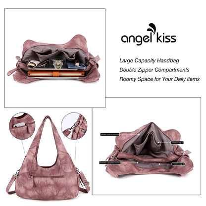 Angelkiss Hobo Purses and handbags for Women Satchel Handbag Women Purses Large Daily Shoulder Bags