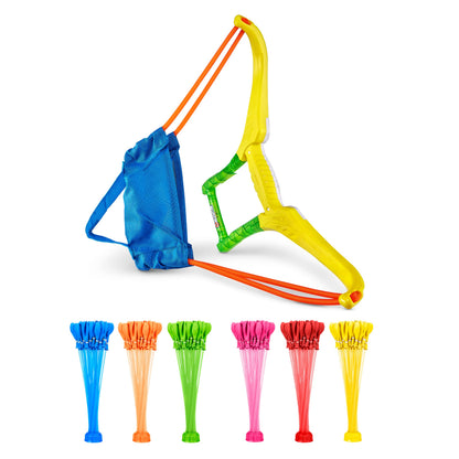 Bunch O Balloons Slingshot + 6 Balloon Bunches (200+ Balloons) by ZURU Rapid-Filling Self-Sealing Water Balloons, for Outdoor, Family, Friends, Children Summer Fun