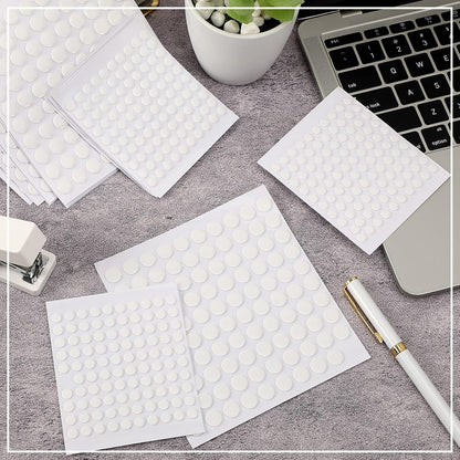 1500 Pieces Double Sided Adhesive Dots Clear Sticky Tack Tape Removable Stickers Acrylic Round Putty Waterproof Sticky Dot for Balloon Craft DIY Art Office Supplies (10mm, 1500)