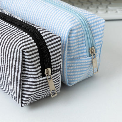 OZAOZ Cute Pencil Case Capacity Pencil Pouch Aesthetic Pen Bag Office Stationery Organizer Simple Sturdy Multifunctional Cosmetic Pouch (Navy blue)