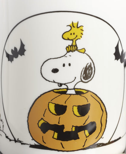 Lenox Coffee Mugs, PEANUTS The Great Pumpkin 11 Oz Mugs Set of 4, Assorted, Porcelain, Snoopy, Charlie Brown Halloween Drinkware Set, Dishwasher Safe, Microwave Safe, Halloween Decor (11 Oz 4 Piece)