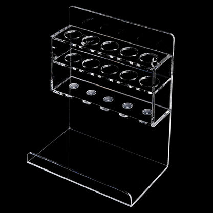 MyGift Wall Mounted Clear Acrylic Dry Erase Marker Holder Organizer for 5 Markers and Eraser, Hanging Whiteboard Accessories Rack for Office Home Dorm Classroom Meeting Room, Set of 2