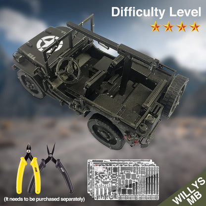 Piececool 3D Metal Car Model Kits, SUV Military Vehicle Models Building Kits, Brain Teaser 3D Puzzles for Adults Teens Stress Relief, Best Gifts for Dad
