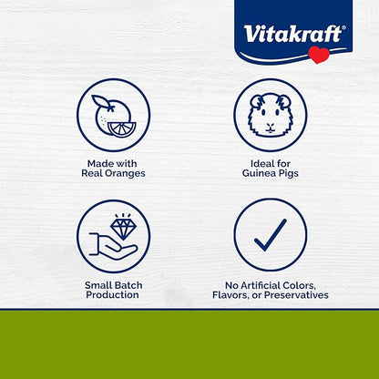 Vitakraft Drops with Orange Flavor Guinea Pig Treats 5.3 oz Bag Delicious Yogurt Enriched Snacks with Vitamin C Essential Nutrients and Wholesome Nourishment for Small Pets