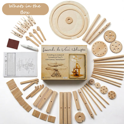 Pathfinders STEM Kit – Leonardo da Vinci Helicopter Model kit Science Kits | stem Toy Physics Toys | Engineering | Learning Resources