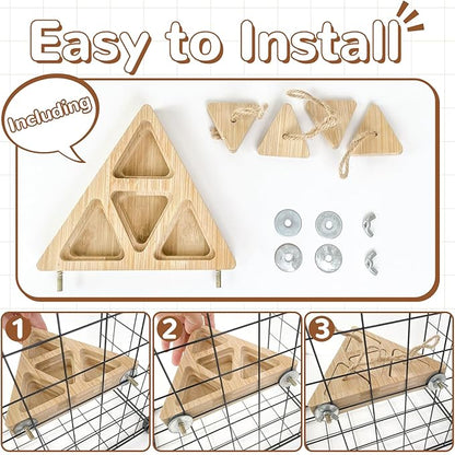 FlidRunest Wooden Bird Foraging Feeder, Interactive Foraging Toys for Parrots, Parrot Chewing Toy, Bird Perches Stand for Parrots, Cockatoo, African Grey, Macaws, Amazon