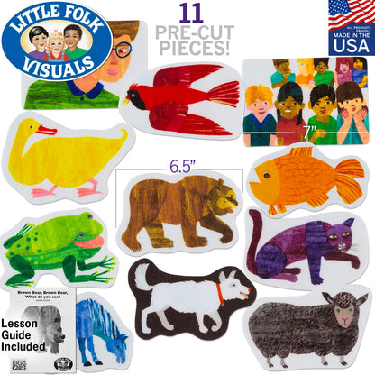 Little Folk Visuals Brown Bear, Brown Bear, What do You See? Precut Felt Pieces, 11 Pieces Set