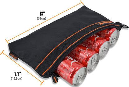 WELKINLAND 4-Packs Small tool pouch, Heavy-Duty Tool pouches, Electrician tools pouch bag, Tools pouches w/clip, Small Zippered tool bag